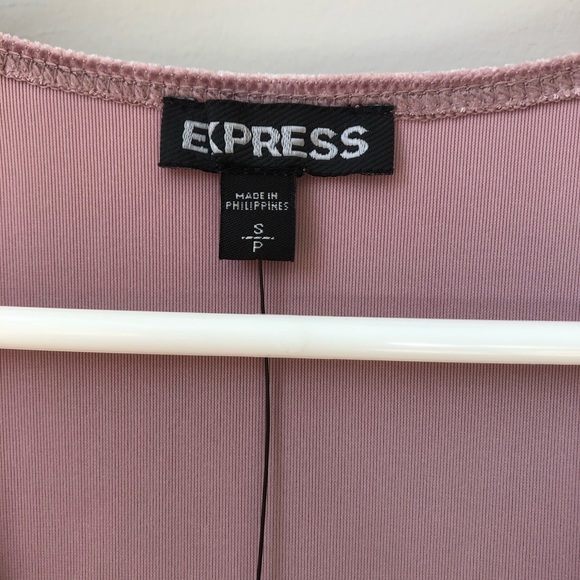 Express Pink Velvet Bodysuit - Picture 4 of 4